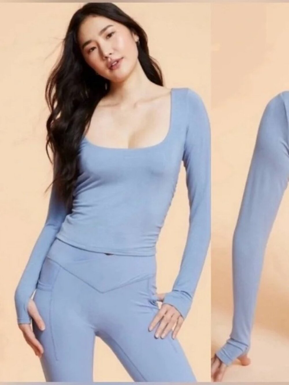 Blogilates Love Story Long Sleeve Shirt in Troposphere